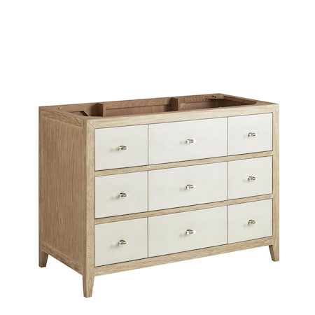 James Martin Vanities 48'' Single Vanity, Sunwashed Oak with Embossed Shagreen D604-V48-SHG